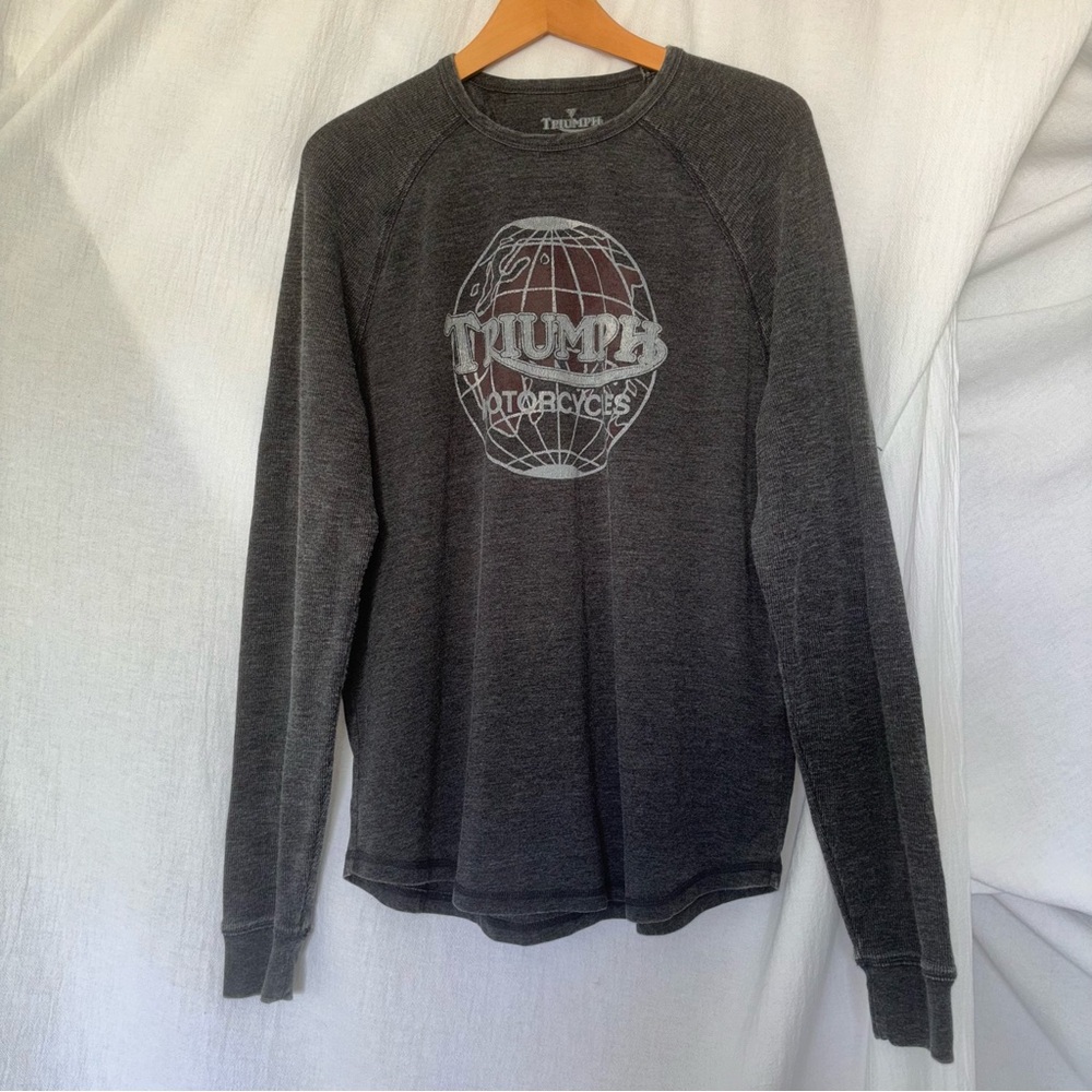 Lucky Brand Men's Triumph Charcoal Crewneck Long Sleeve